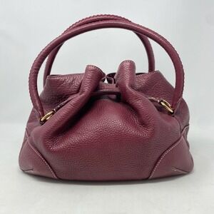 Talbots Wine Red Leather Shoulder Bag